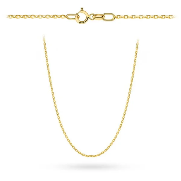 Łańcuszek złoty - splot rolo diamentowany 70 cm