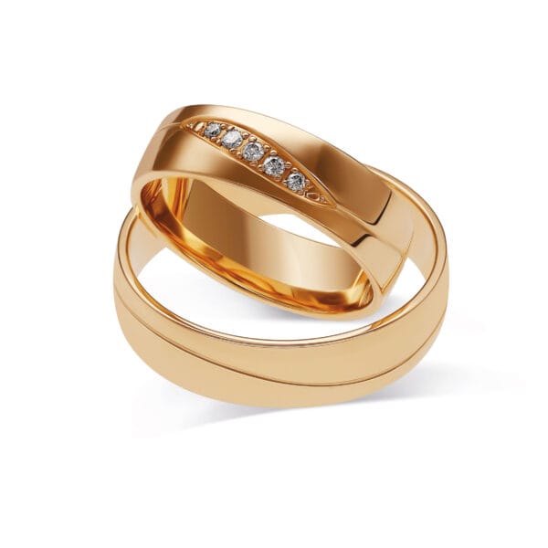 Złote obrączki ślubne