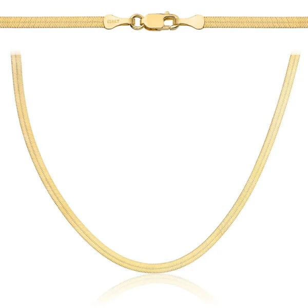 Łańcuch złoty taśma 42cm - 2