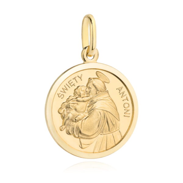 Medalik złoty święty Antoni