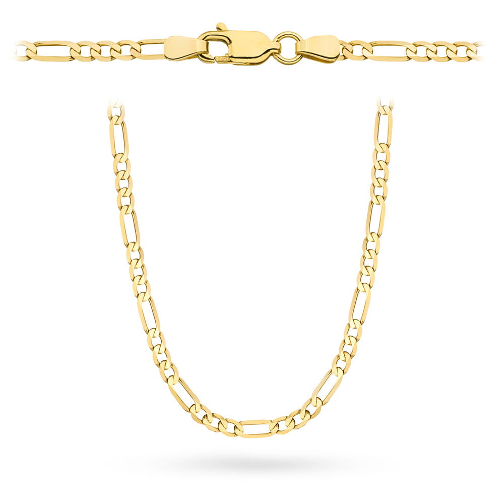 Łańcuszek złoty pr.585 - splot figaro 50cm