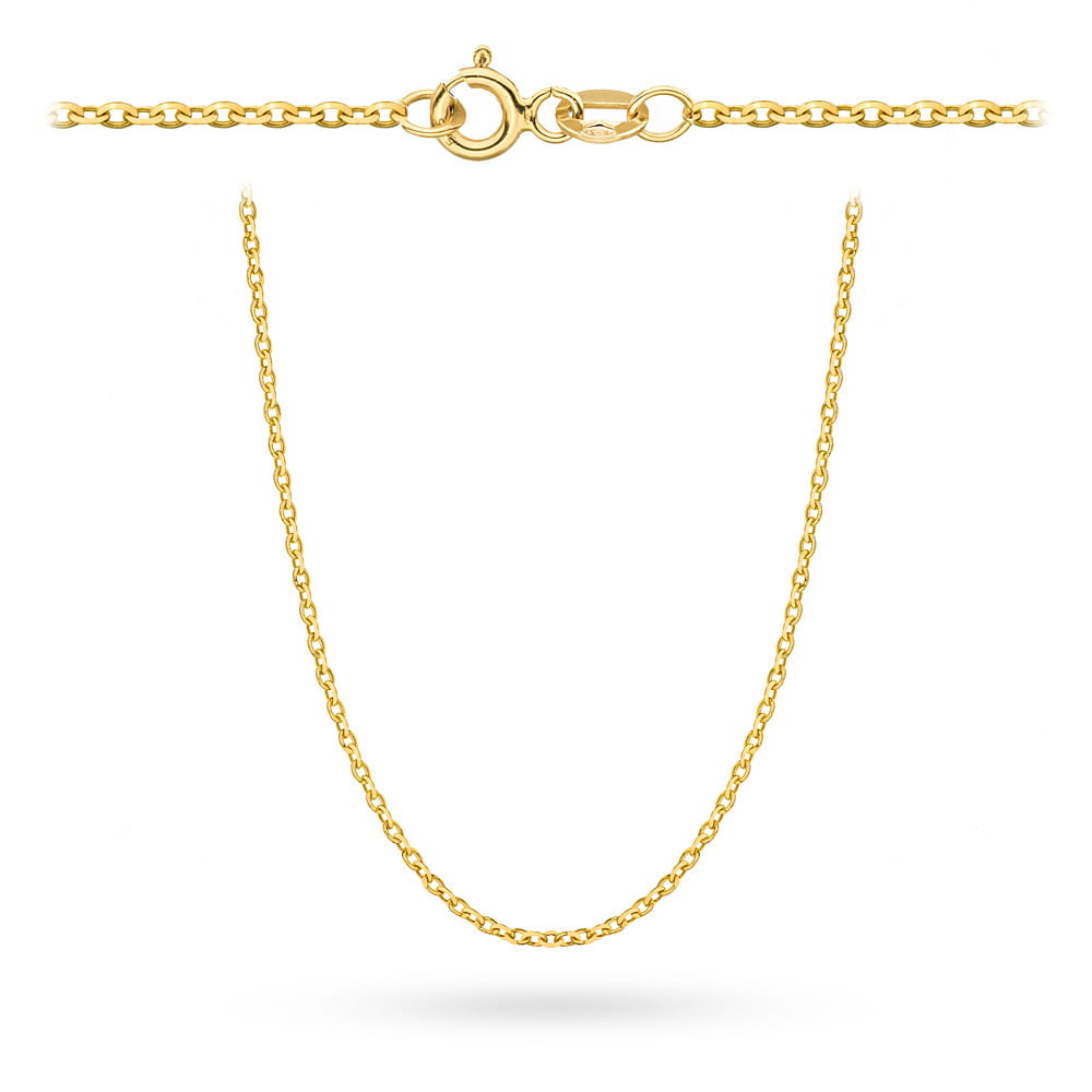 Łańcuszek złoty - splot rolo diamentowany 60cm