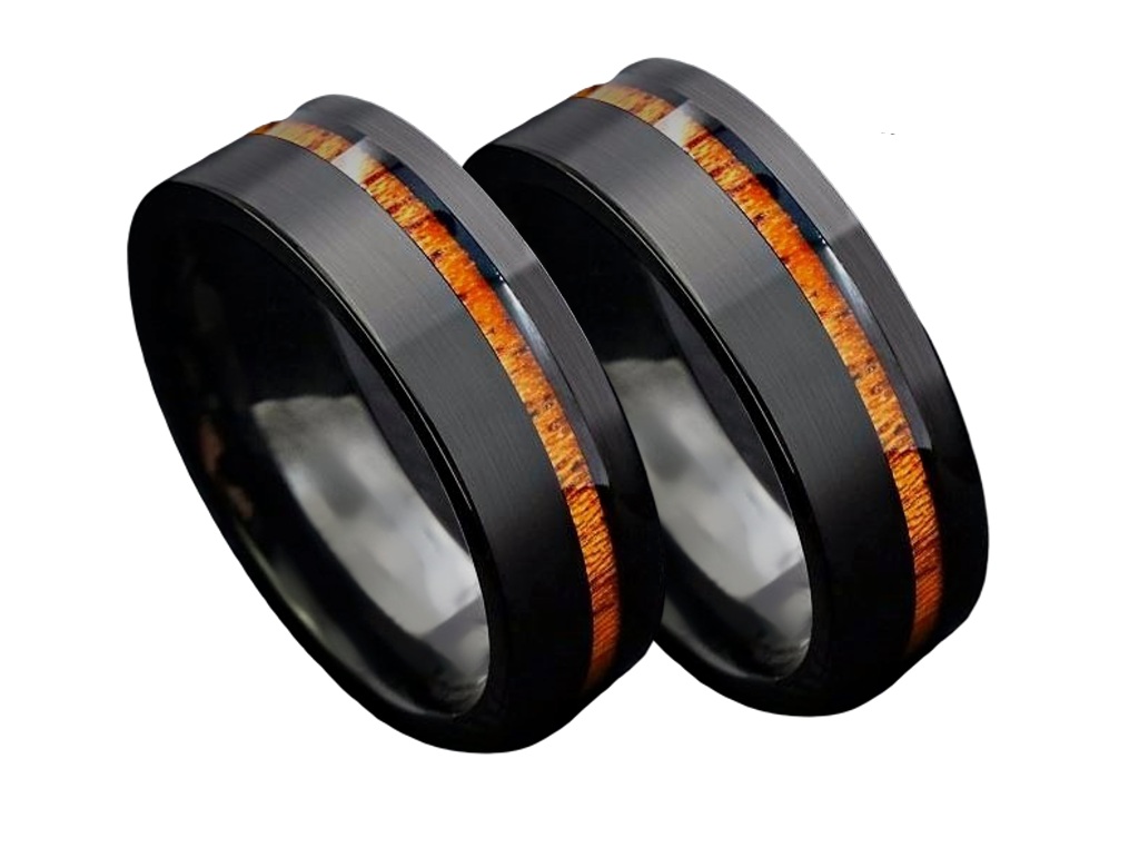 Obrączki wolframowe czarne