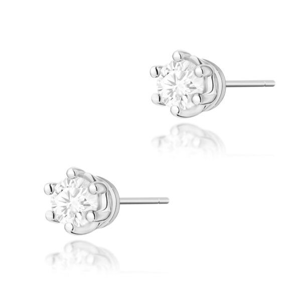 Kolczyki z białego złota 585 z diamentami 0.30ct