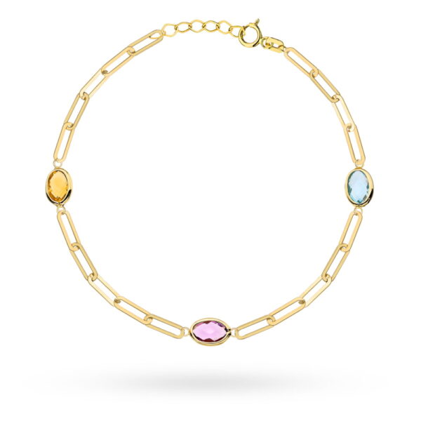 Bransoletka złota z topazem