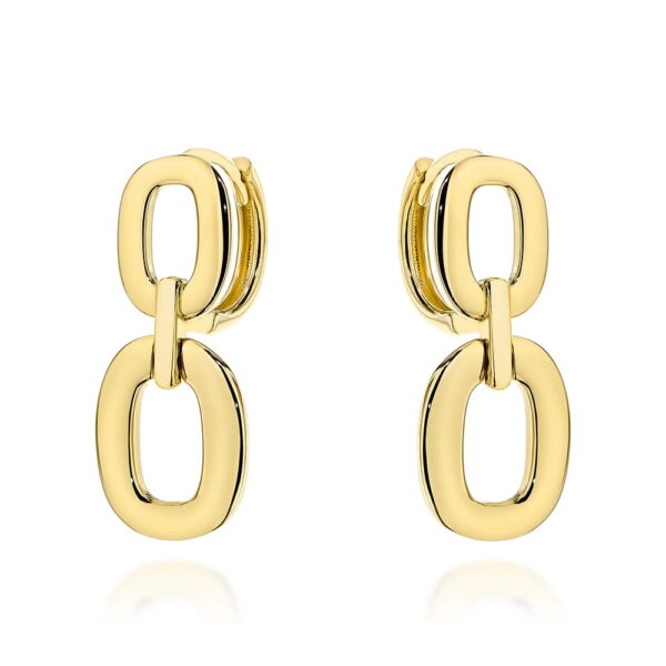 Kolczyki złote owale na kreolu