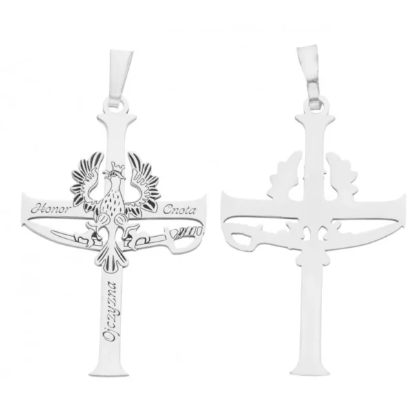 Krzyż srebrny Honor Cnota Ojczyzna