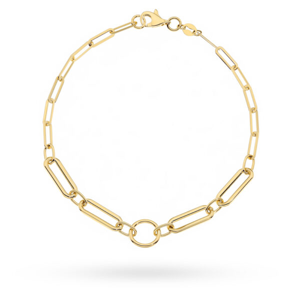 Bransoletka złota długie ogniwa i kółeczko