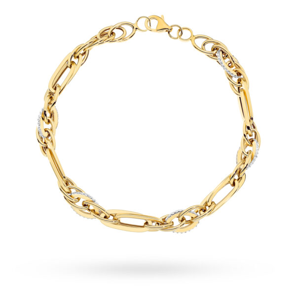 Bransoletka złota z kolekcji "GRANDE" zdobiona cyrkoniami