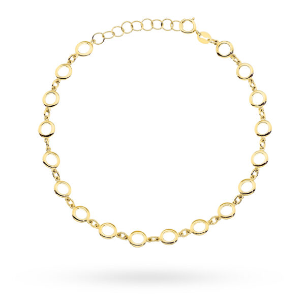 Bransoletka złota złożona z kółeczek