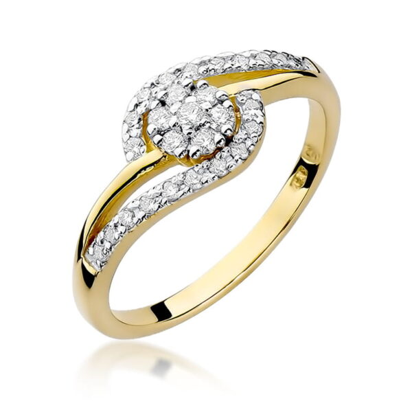 Pierścionek z diamentami 0,17ct