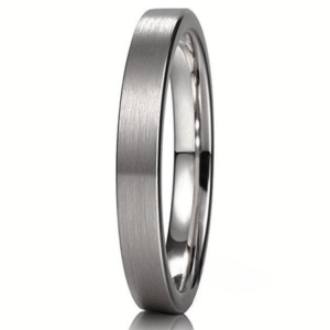 Obrączka tytanowa 3 mm satyna