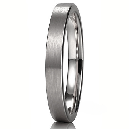 Obrączka tytanowa 3 mm satyna