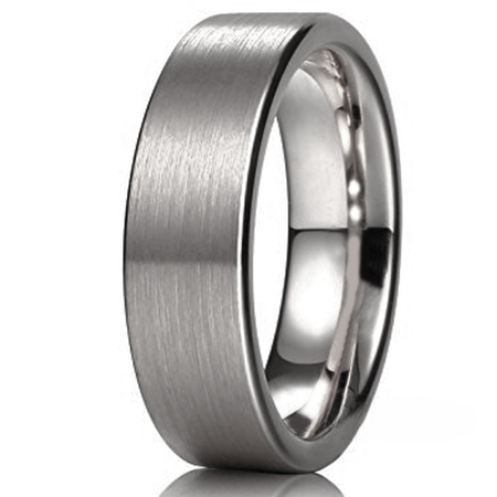 Obrączka tytanowa 6mm satyna