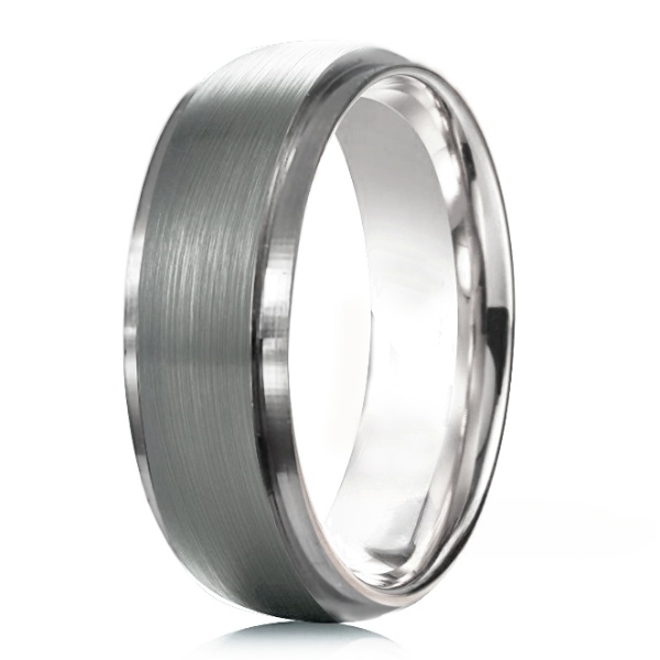 Obrączka tytanowa satyna fazowana 6mm