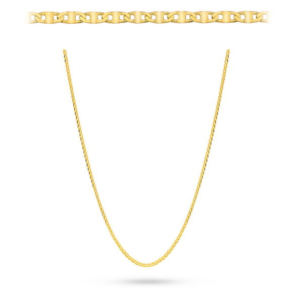 Łańcuszek złoty pr. 585 o splocie gucci płaski 45 cm