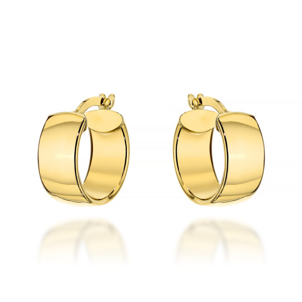 Kolczyki złote szerokie kółka