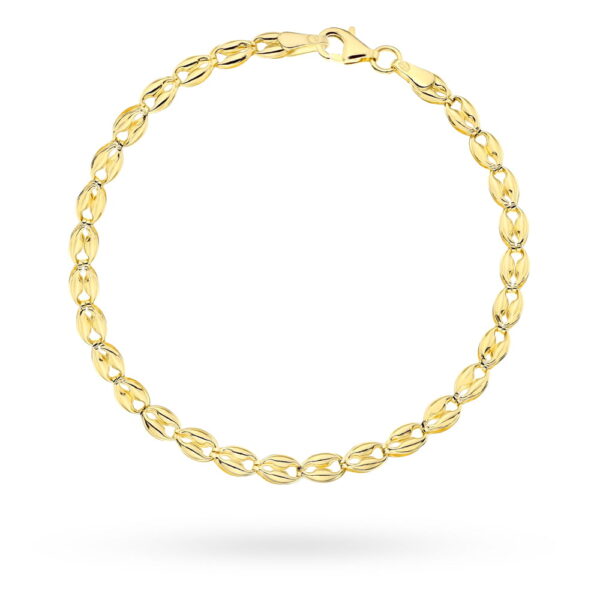 Bransoletka złota o regularnym owalnym wzorze