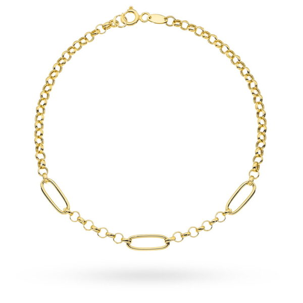 Bransoletka złota o splocie rolo i długie ogniwa