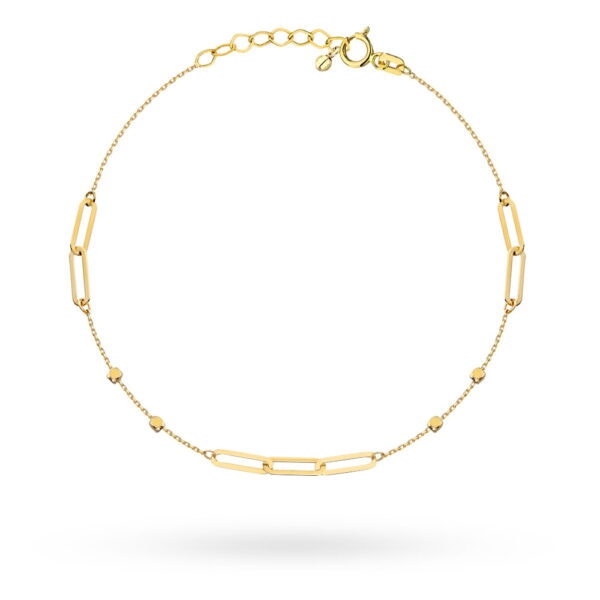 Bransoletka złota ogniwa i kosteczki