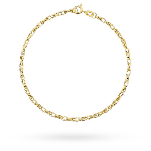 Bransoletka złota podwójne owalne rolo