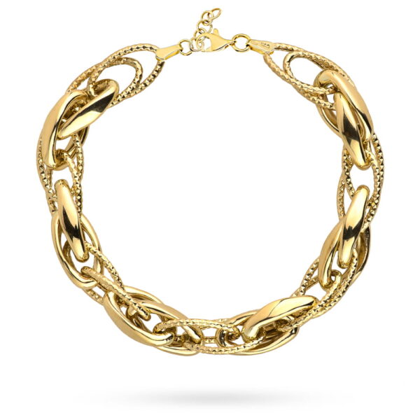 Bransoletka złota z kolekcji "GRANDE" diamentowane ogniwa