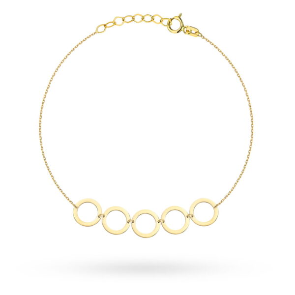 Bransoletka złote ringi