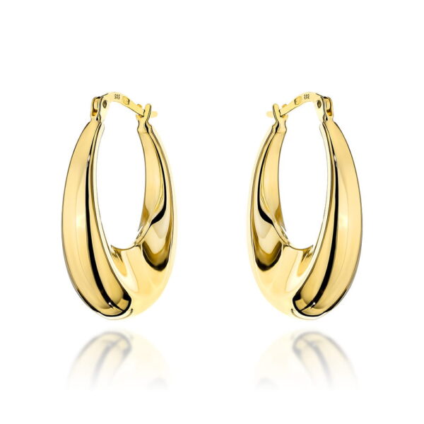 Kolczyki złote klasyczne owale