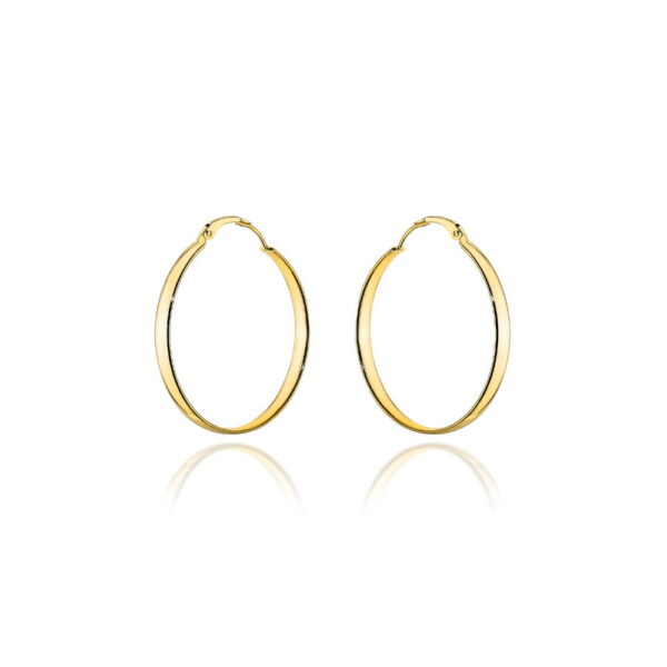 Kolczyki złote koła gładkie na francuskim zapięciu