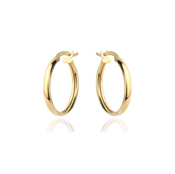 Kolczyki złote kółka na angielskim zapięciu 1