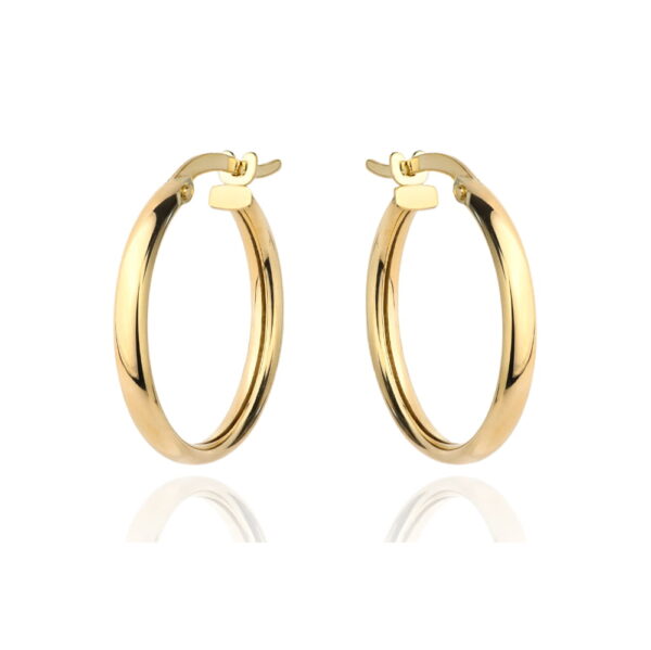 Kolczyki złote kółka na angielskim zapięciu 3