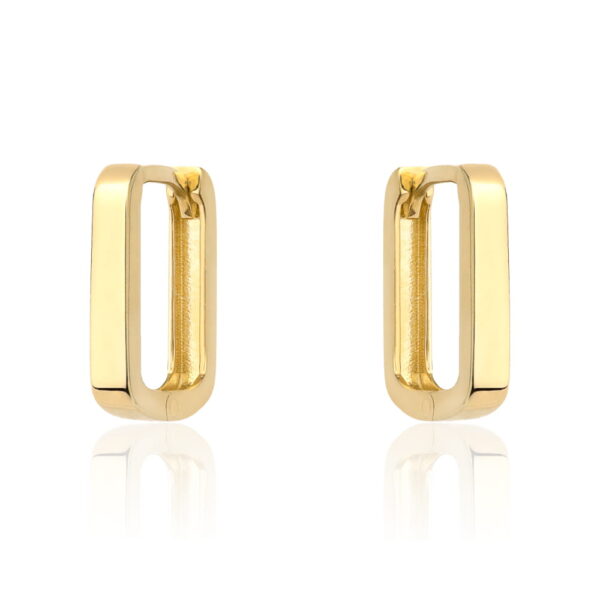 Kolczyki złote kwadratowe na angielskim zapięciu