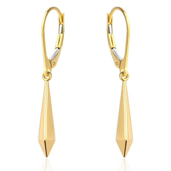 Kolczyki złote ozdobne na angielskim zapięciu