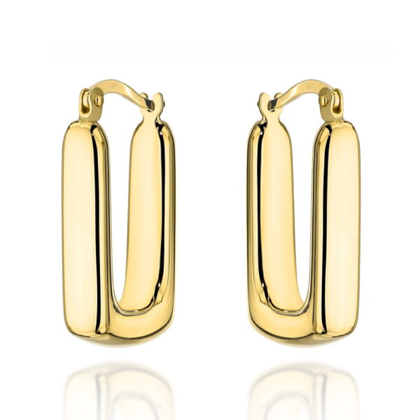 Kolczyki złote prostokątne duże