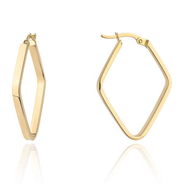 Kolczyki złote romby