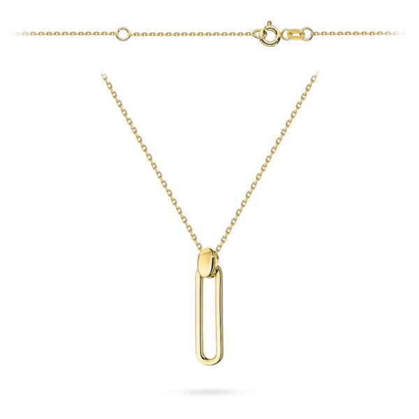 Naszyjnik złoty z wiszącym ogniwem