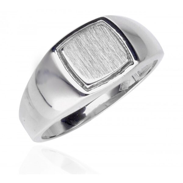 Sygnet męski srebrny szczotkowany