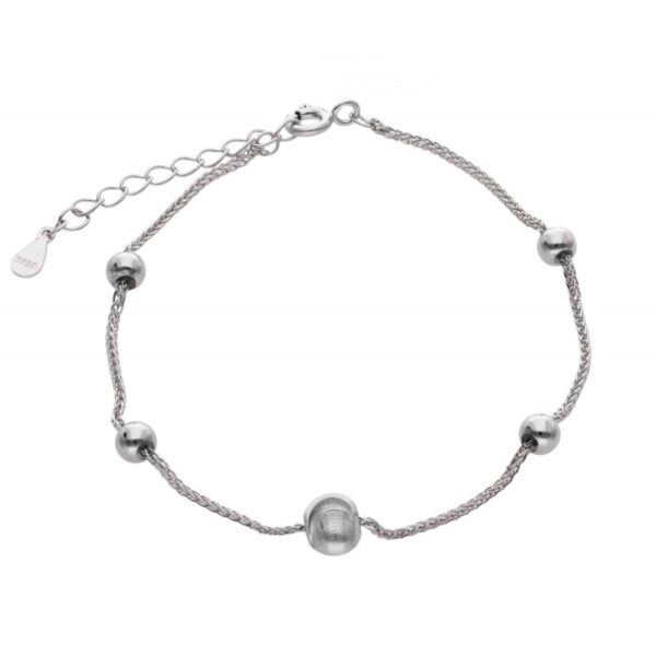 Bransoletka srebrna z kulkami