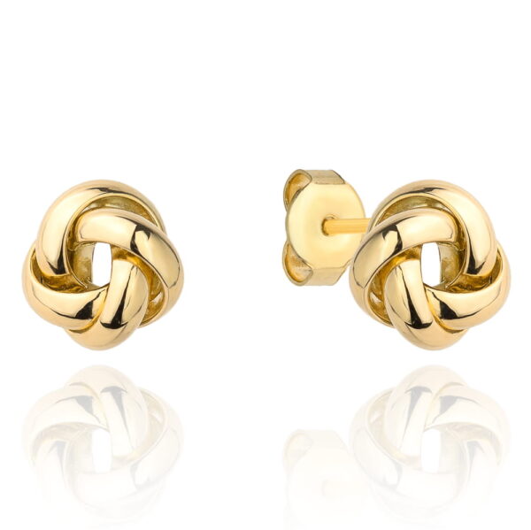 Kolczyki złote supełki super lekkie