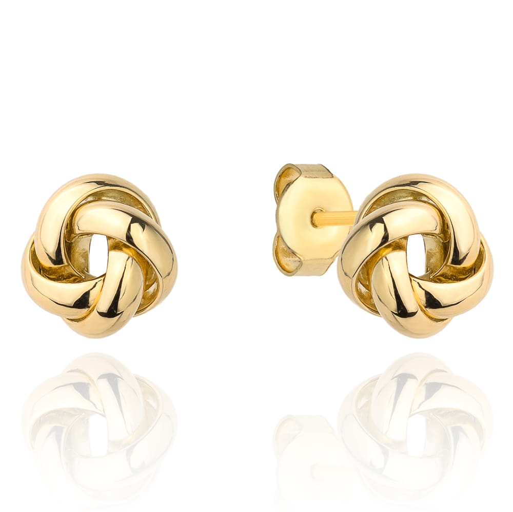 Kolczyki złote supełki super lekkie