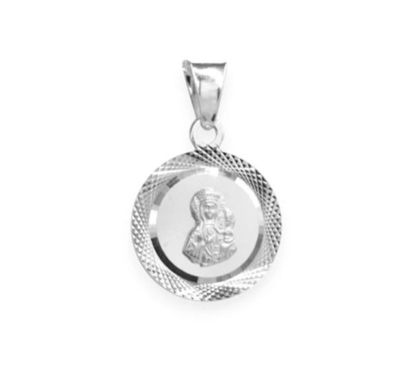Zawieszka srebrna Matka Boska z Dzieciątkiem