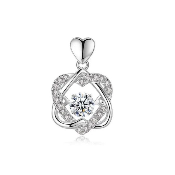 Zawieszka srebrna serca z cyrkoniami