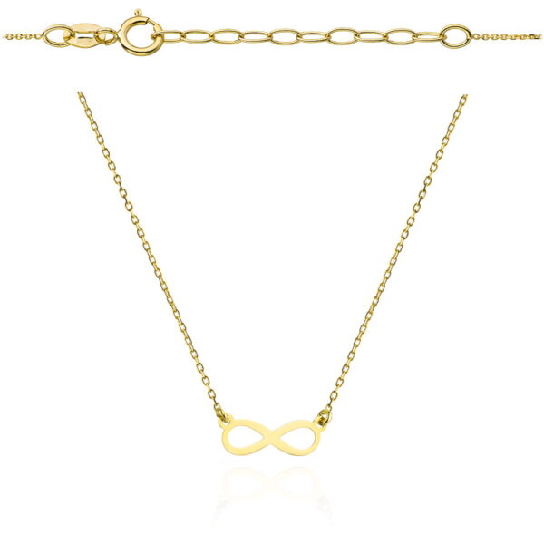 Naszyjnik złoty znak nieskończoności super lekki pr. 375