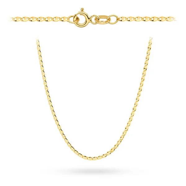 Łańcuszek złoty pr. 585 - splot gucci 60 cm