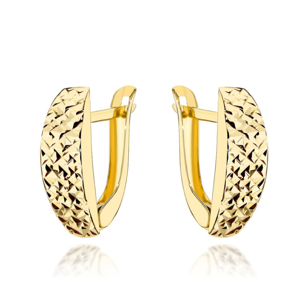 Kolczyki złote diamentowane pr. 585