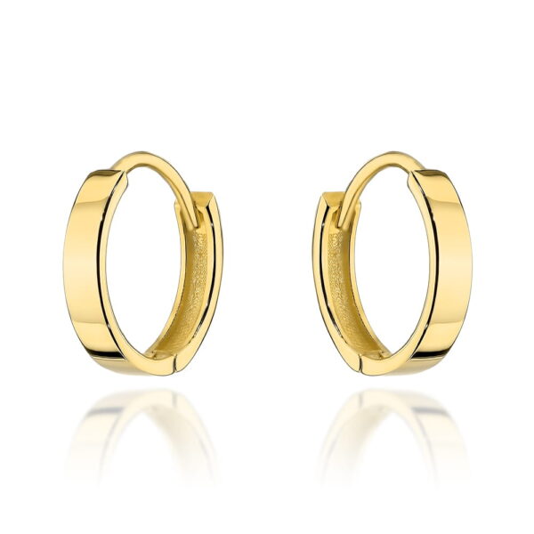 Kolczyki złote gładkie kółka na kreolu pr. 585