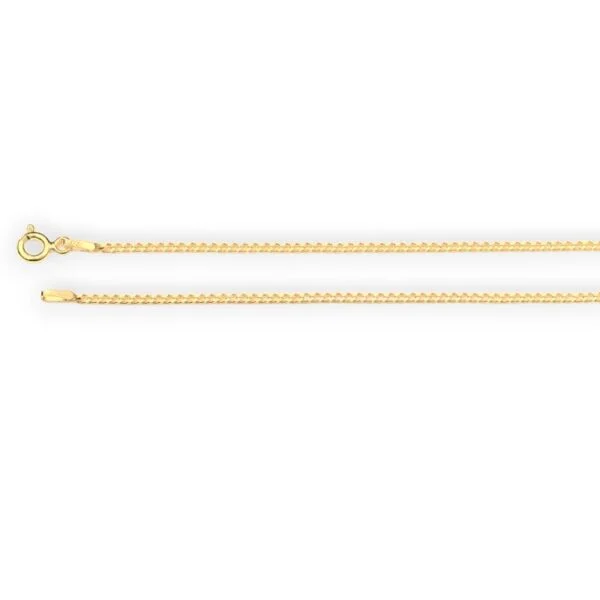 Złocony łańcuszek pancerka 925 elegancki klasyczny