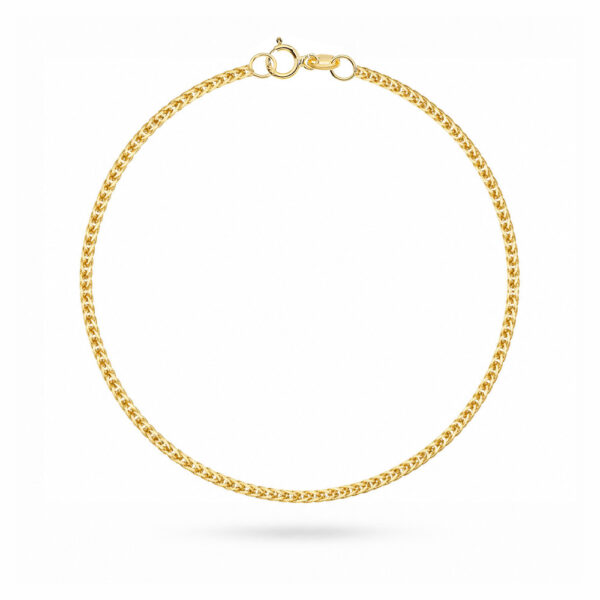 Bransoletka złota splot Lisi Ogon - 2 mm