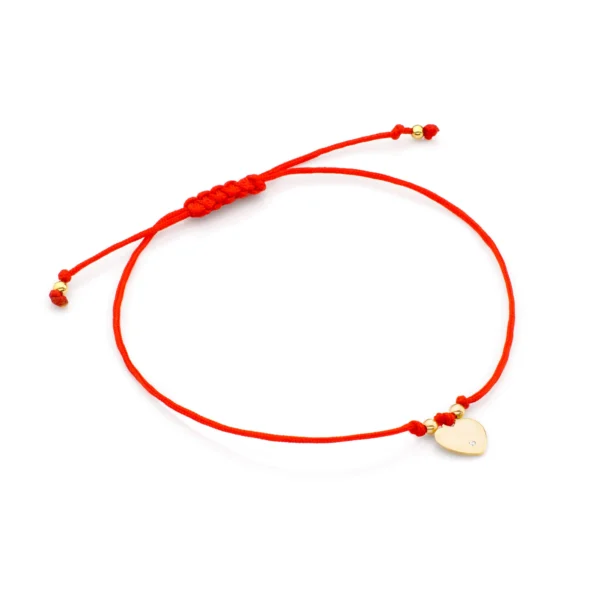Bransoletka z diamentami 0,01 ct – żółte złoto