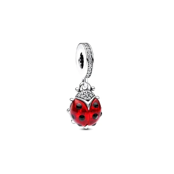 Charms srebrny biedronka